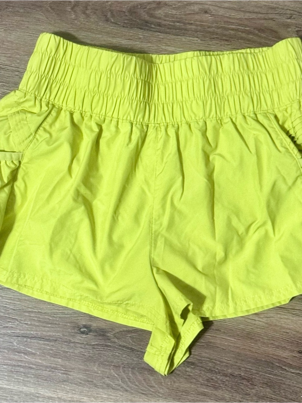 FP Movement by Free People Neon Yellow Athletic High-Waist Shorts